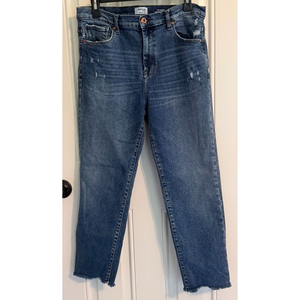 Kensie Jeans Vintage Luxe Women's Slim Raw Edge Jeans size 12/31